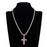 Diamond Cross Pendant Necklace Fashion Punk Jewelry Unisex Clavicle Chain Jewelry